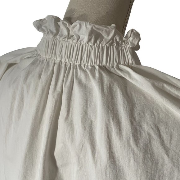 Tuckernuck White Ruffle Neck Blouse - Picture 10 of 10